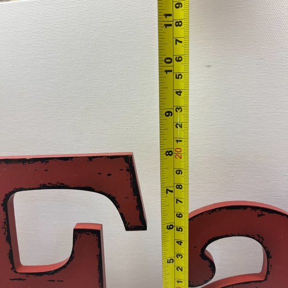 NWOT Hobby Lobby Home Decor EAT red wooden sign with hanging hardware, 16L x 8T - Picture 4 of 9